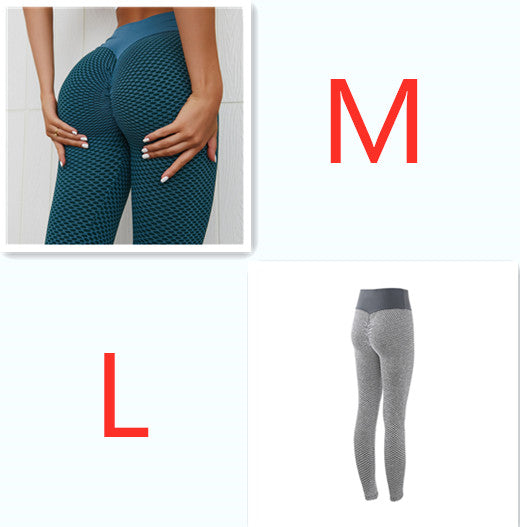 Textured scrunch high-waist gym leggings in black, rear view — Luna Forza Aria