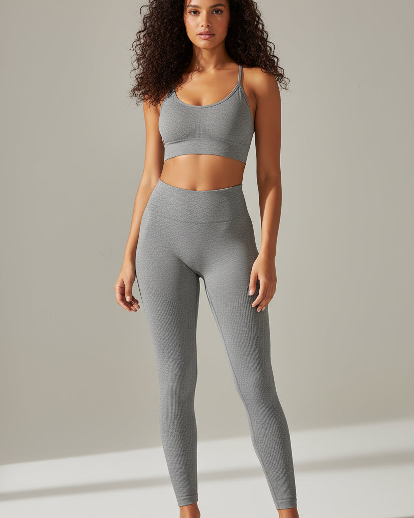 Seamless Bra & Legging Set — Luna Forza seamless activewear set, view 2
