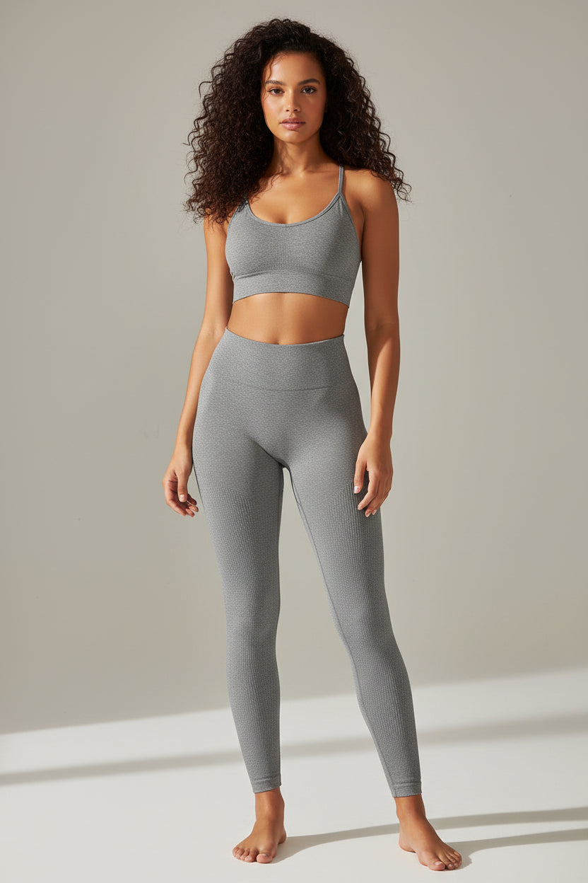 Seamless Bra & Legging Set — Luna Forza seamless activewear set, view 2
