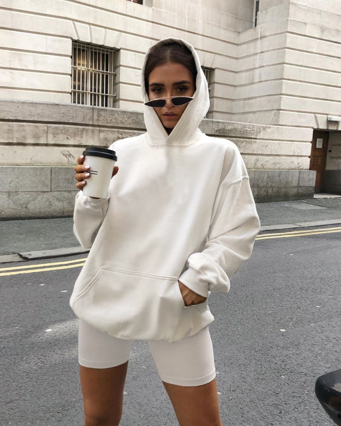 Loose Sweatshirt & Shorts Set — Luna Forza activewear set, view 5