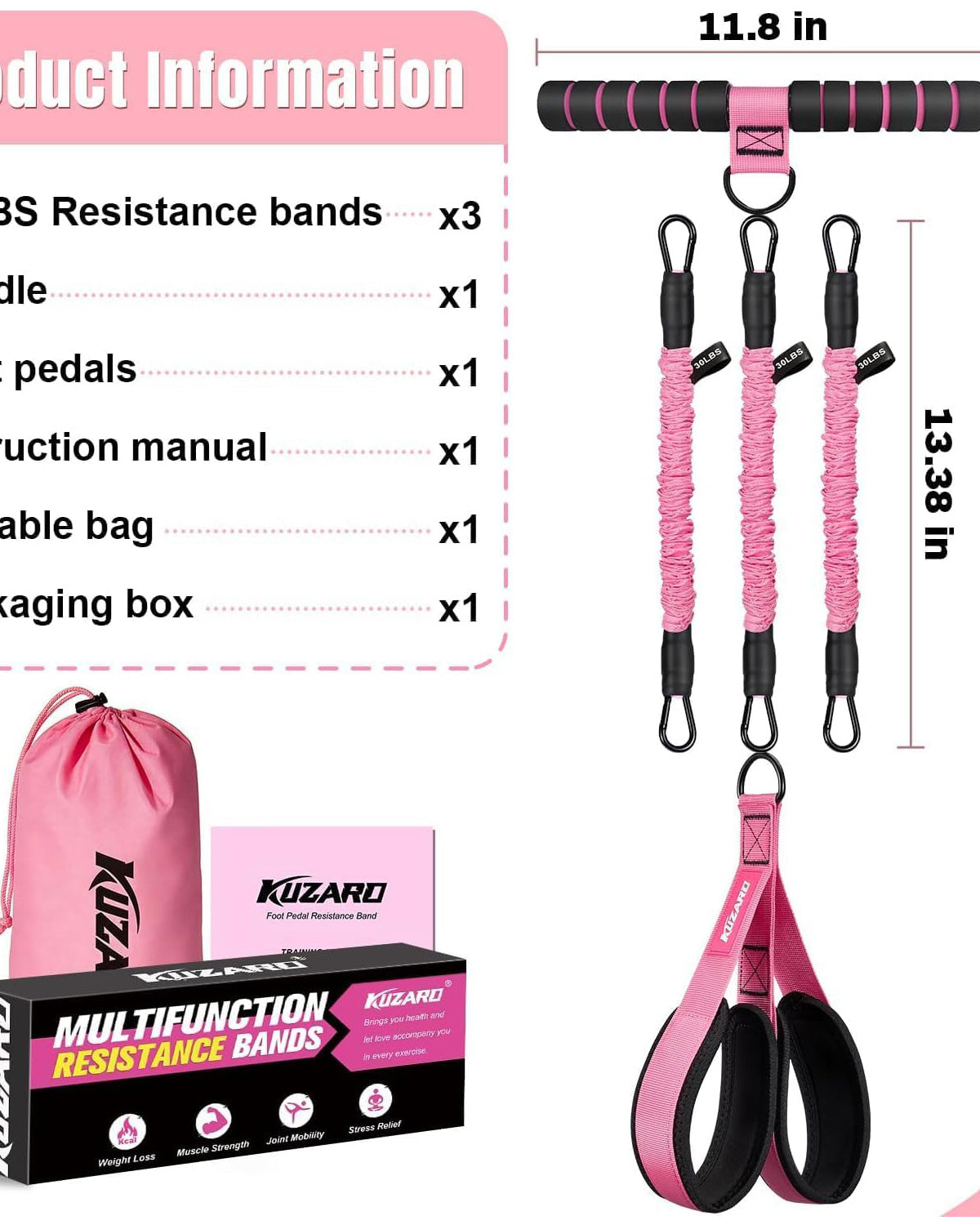 Sit-Up Resistance Band Set — Luna Forza home gym equipment, view 2