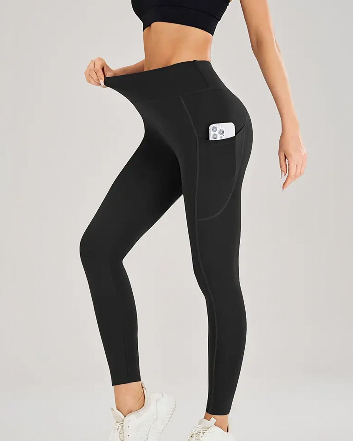 High-Waist Pocket Yoga Pants — Luna Forza yoga pants, view 7