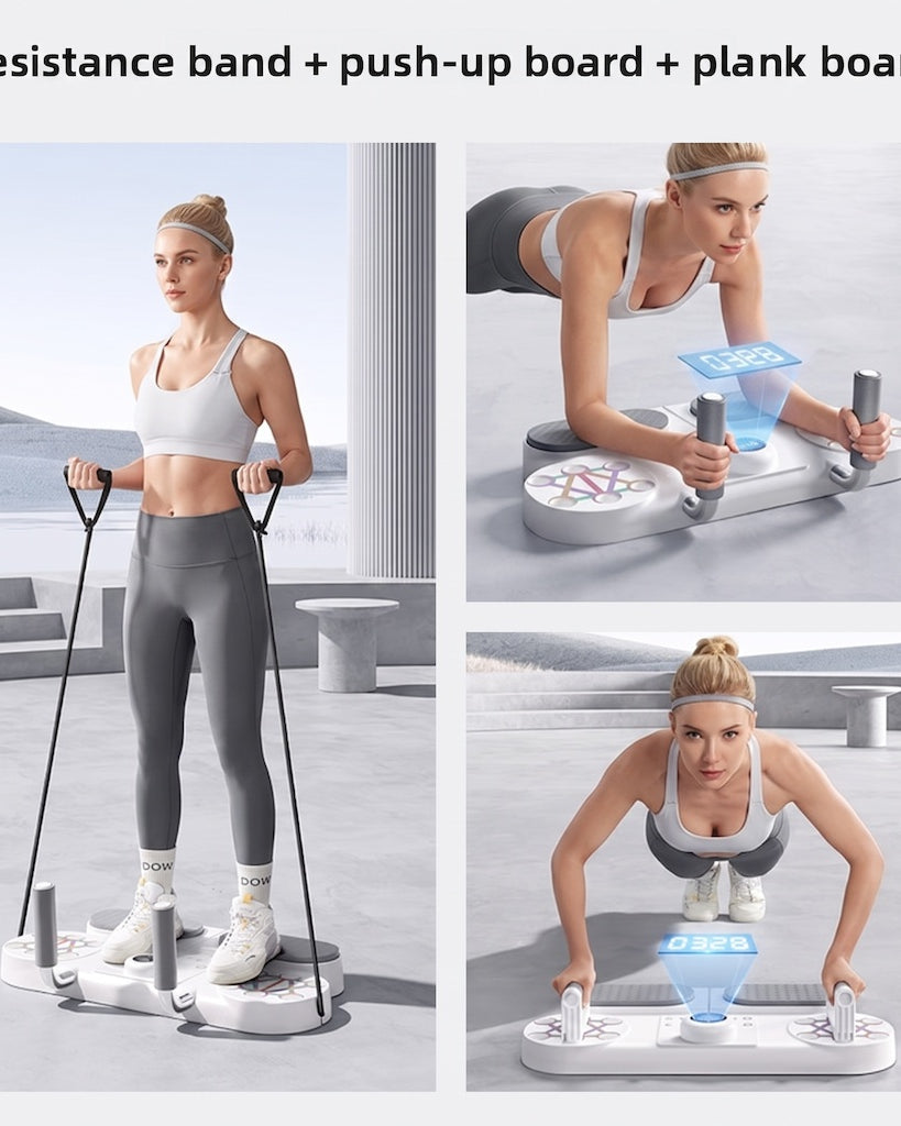 Plank Trainer & Push-Up Board with Timer — Luna Forza home gym equipment, Australia