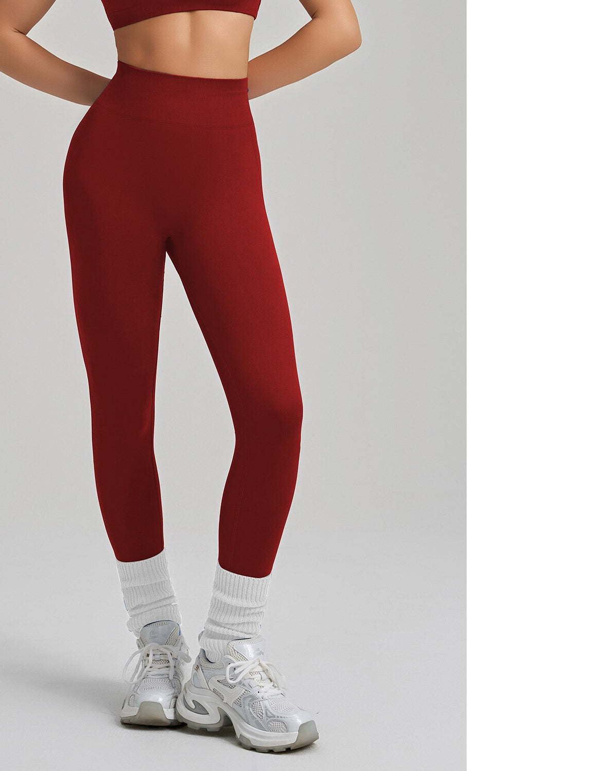 Seamless High-Waist Sculpt Leggings — Luna Forza shaping leggings, view 10