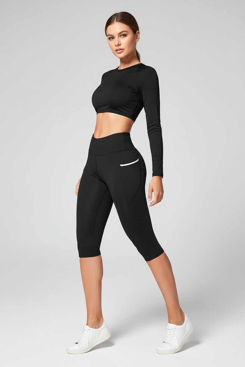 Woman wearing Luna Forza Sweat-Wicking Sculpt Leggings — women's gym leggings, Australia