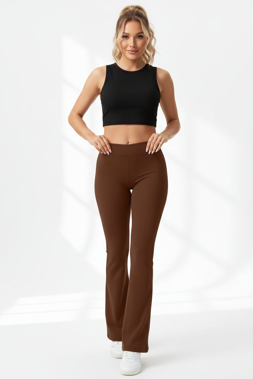 High-Waist Flare Leggings — Luna Forza flare leggings, view 3