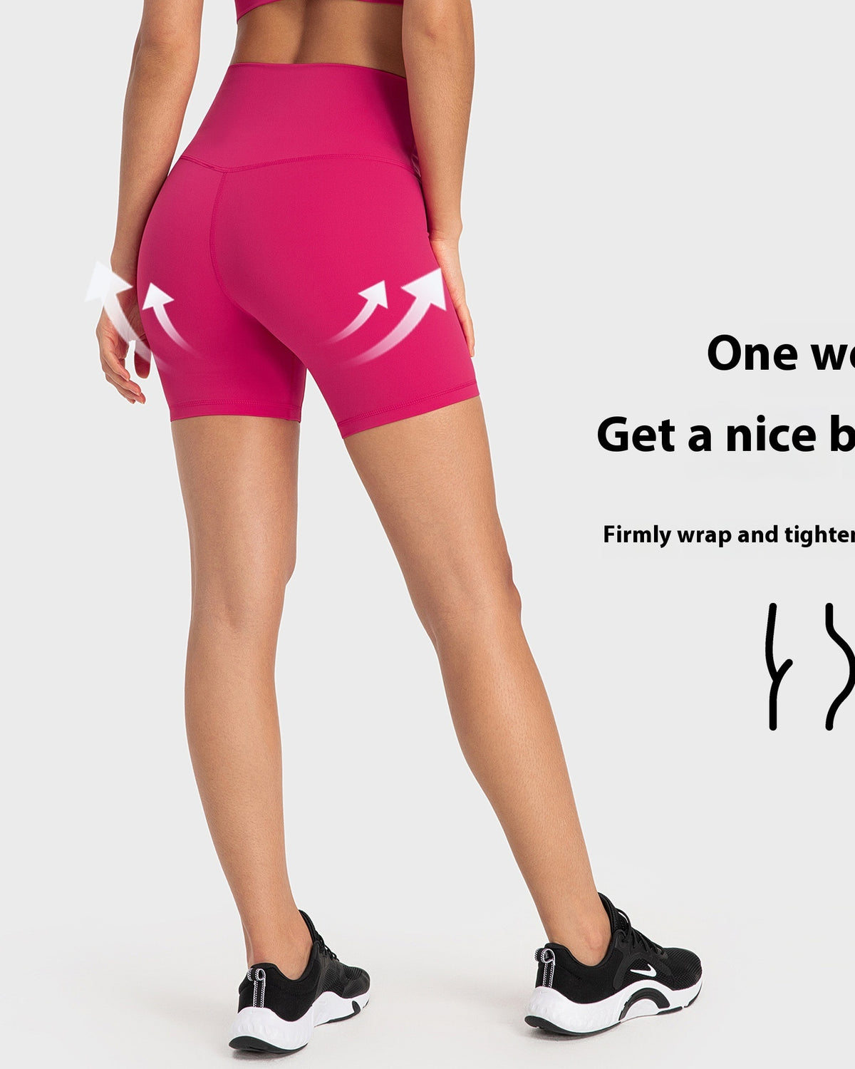Woman wearing Luna Forza Naked-Feel Yoga Shorts — women's yoga shorts, Australia