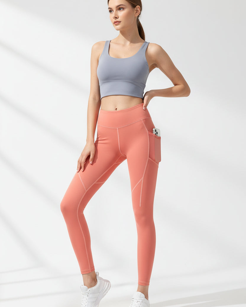 Seamless Leggings with Side Pockets — Luna Forza seamless leggings, view 7