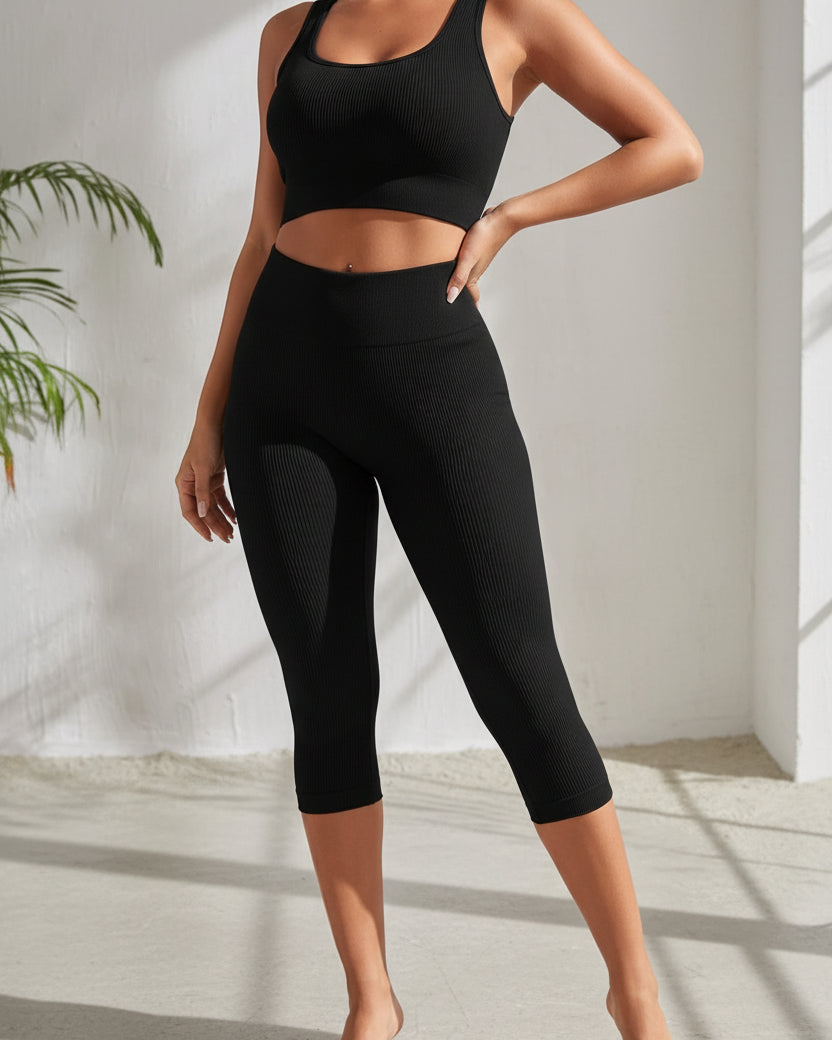 Yoga Shorts & Top Set — Luna Forza activewear set, view 2