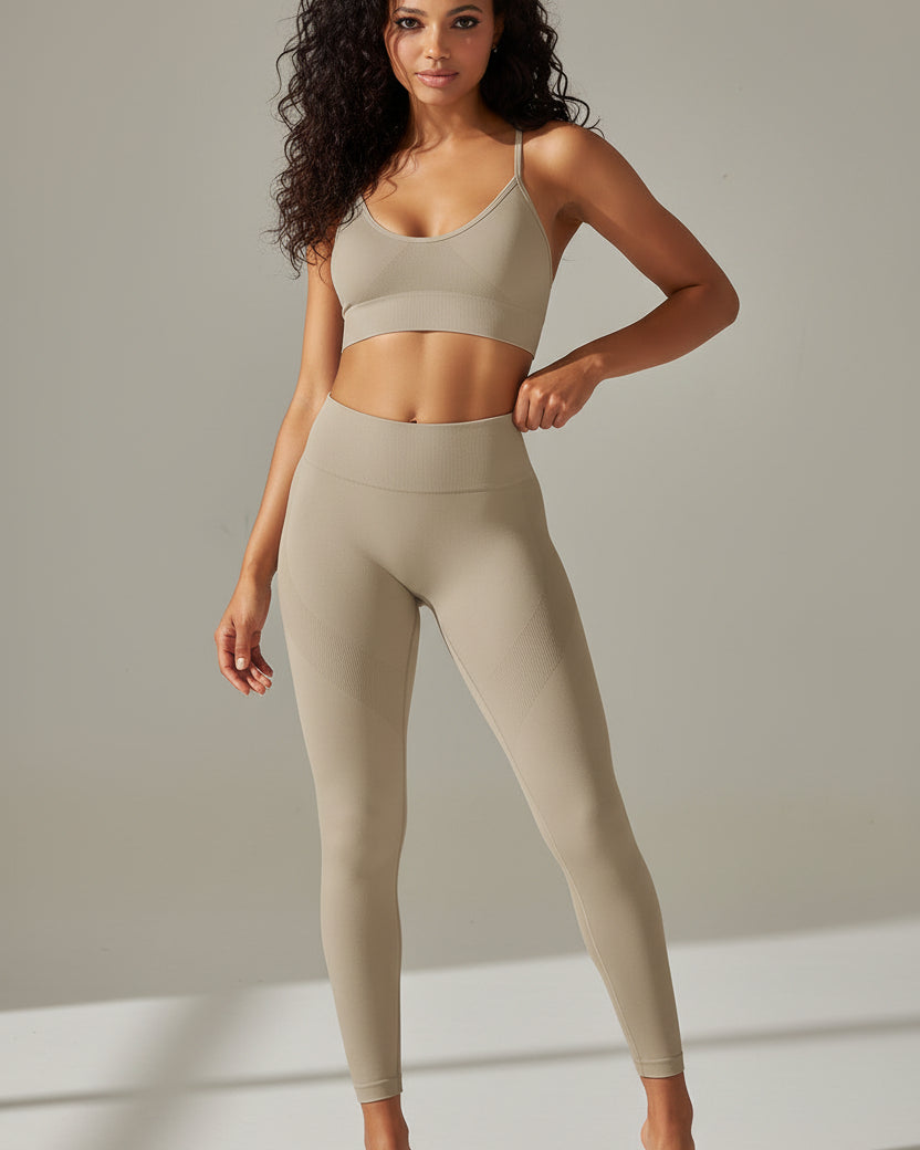 Seamless Bra & Legging Set — Luna Forza seamless activewear set, view 5
