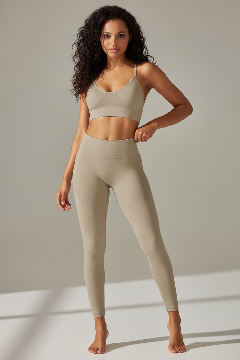 Seamless Bra & Legging Set — Luna Forza seamless activewear set, view 5