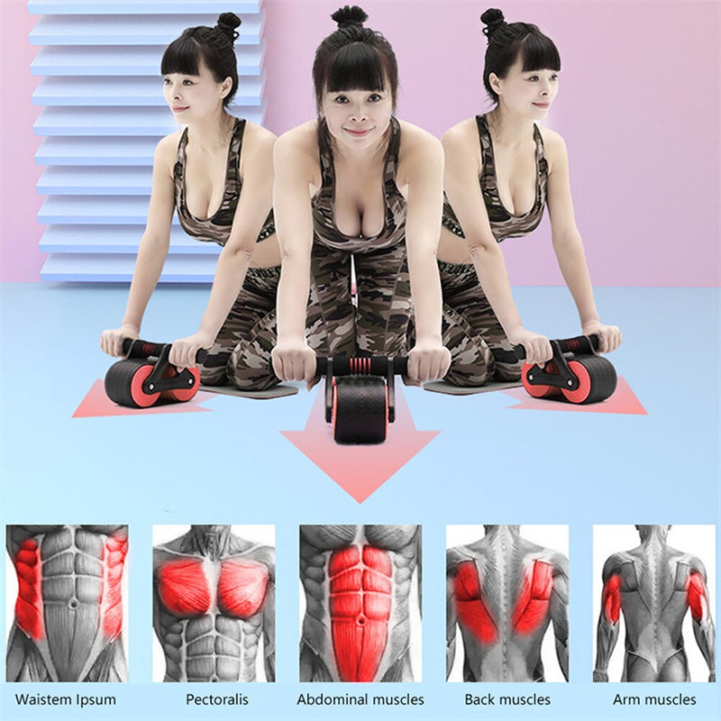 Rebound Ab Wheel Roller with Knee Pad — Luna Forza home gym equipment, view 5