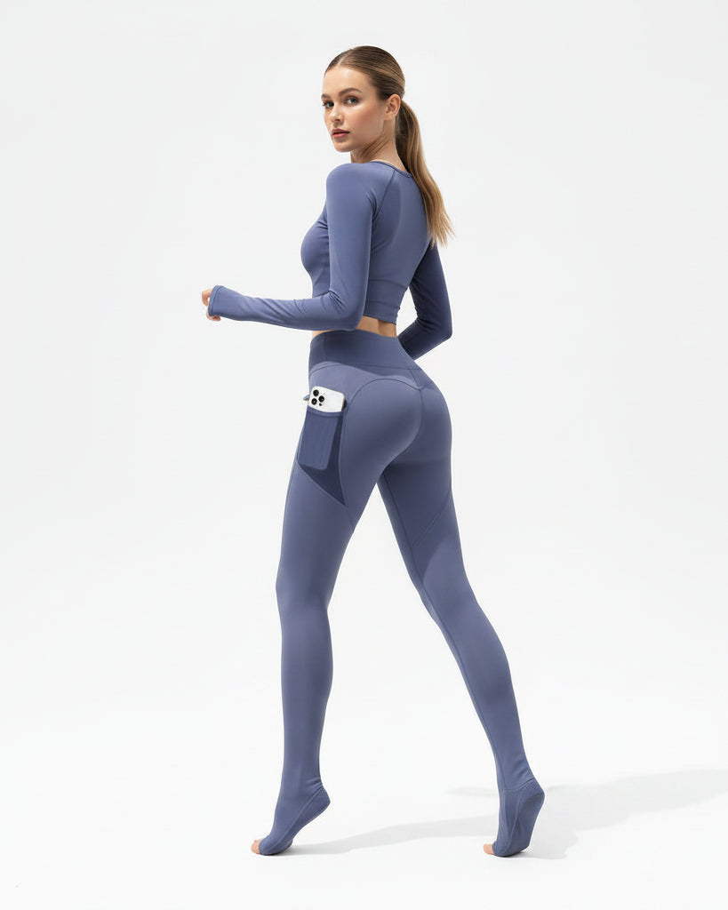 Seamless Leggings with Side Pockets — Luna Forza seamless leggings, view 5