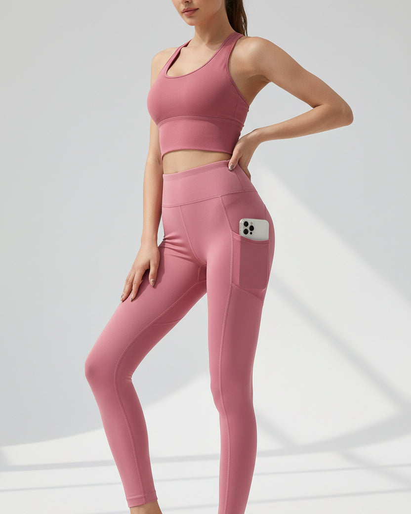 Seamless Leggings with Side Pockets — Luna Forza seamless leggings, view 10