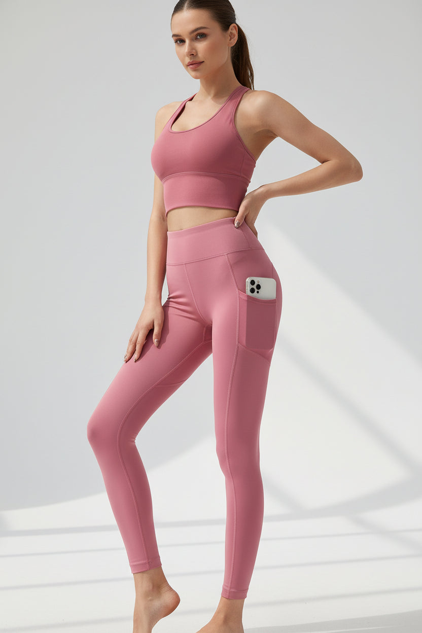Seamless Leggings with Side Pockets — Luna Forza seamless leggings, view 10