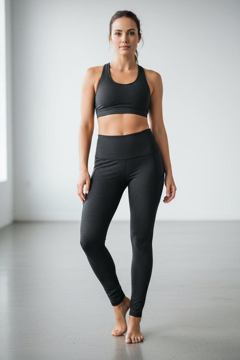 High-Waist Yoga Leggings with Pockets — Luna Forza yoga pants, view 5