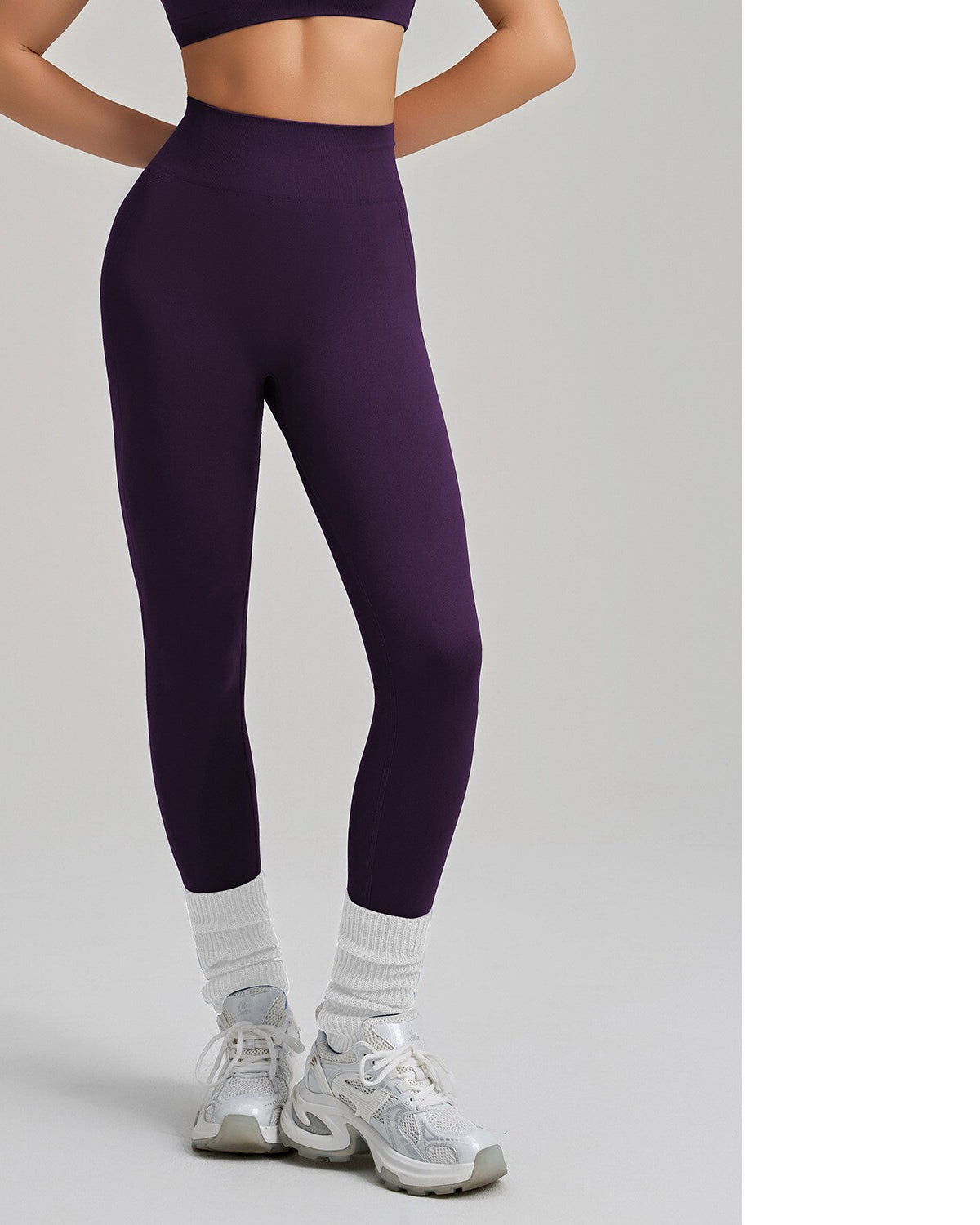 Seamless High-Waist Sculpt Leggings — Luna Forza shaping leggings, view 9
