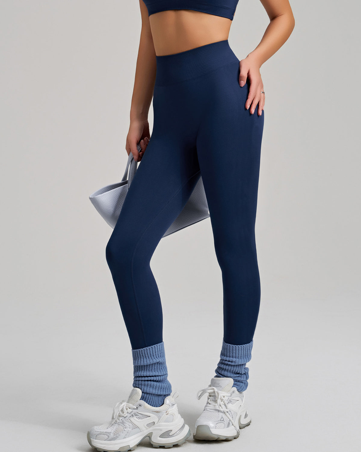 Seamless High-Waist Sculpt Leggings — Luna Forza shaping leggings, view 8