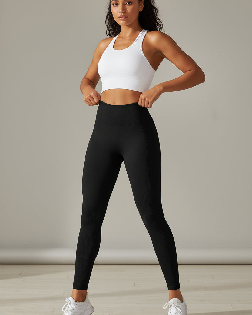 Seamless Bra & Legging Set — Luna Forza seamless activewear set, view 6