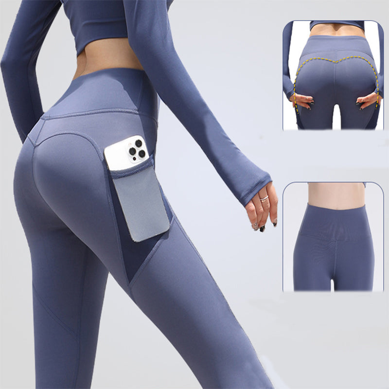 Woman wearing Luna Forza Seamless Leggings with Side Pockets — women's seamless leggings, Australia