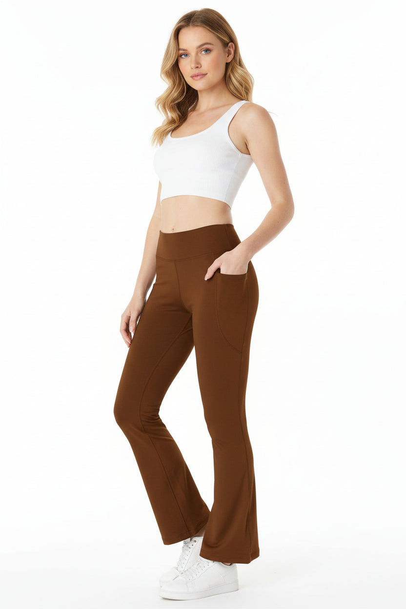 Tummy-Control Bootcut Cropped Pants — Luna Forza shaping leggings, view 14