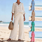 V-Neck Long-Sleeve Set — Luna Forza loungewear set, view 2