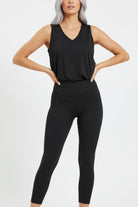 Woman wearing Luna Forza Loose Vest & Shorts Set — women's loungewear set, Australia