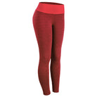 Textured scrunch high-waist gym leggings in deep red — Luna Forza Aria