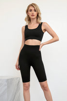 Woman wearing Luna Forza Bra & Shorts Fitness Set — women's activewear set, Australia