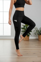 High-Waist Yoga Leggings with Pockets — Luna Forza yoga pants, view 7