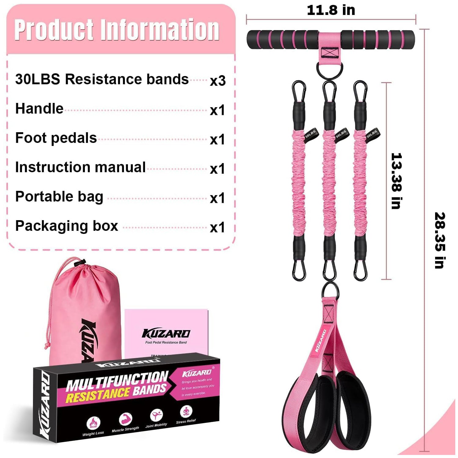 Sit-Up Resistance Band Set — Luna Forza home gym equipment, view 2