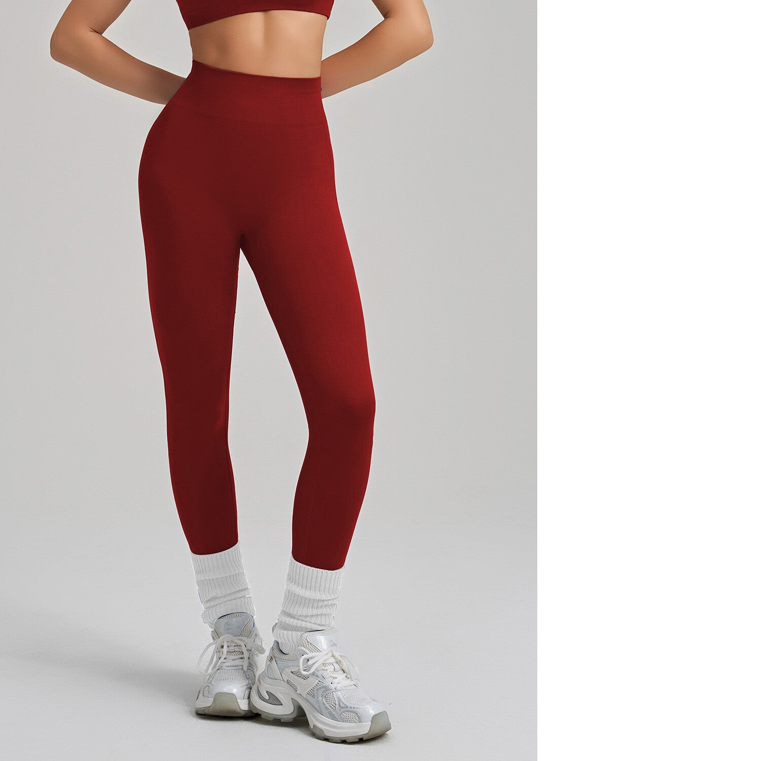 Seamless High-Waist Sculpt Leggings — Luna Forza shaping leggings, view 10