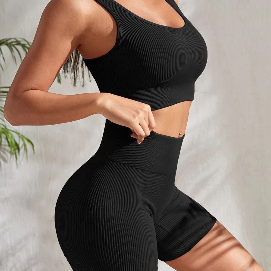 Yoga Shorts & Top Set — Luna Forza activewear set, view 10