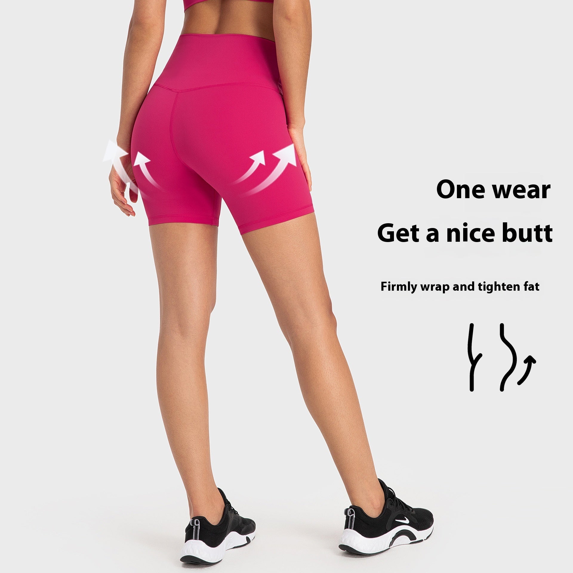 Woman wearing Luna Forza Naked-Feel Yoga Shorts — women's yoga shorts, Australia