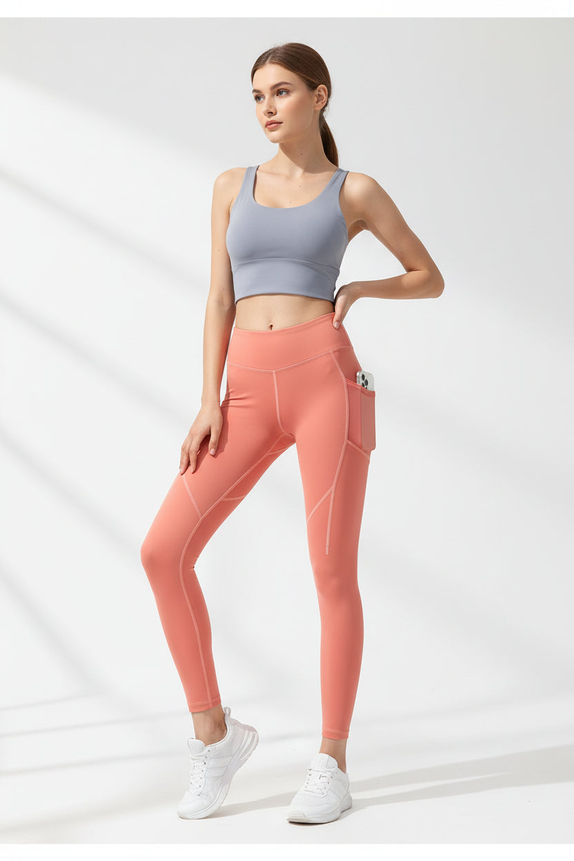 Seamless Leggings with Side Pockets — Luna Forza seamless leggings, view 7