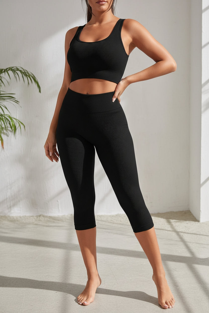 Yoga Shorts & Top Set — Luna Forza activewear set, view 2