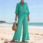 V-Neck Long-Sleeve Set — Luna Forza loungewear set, view 5