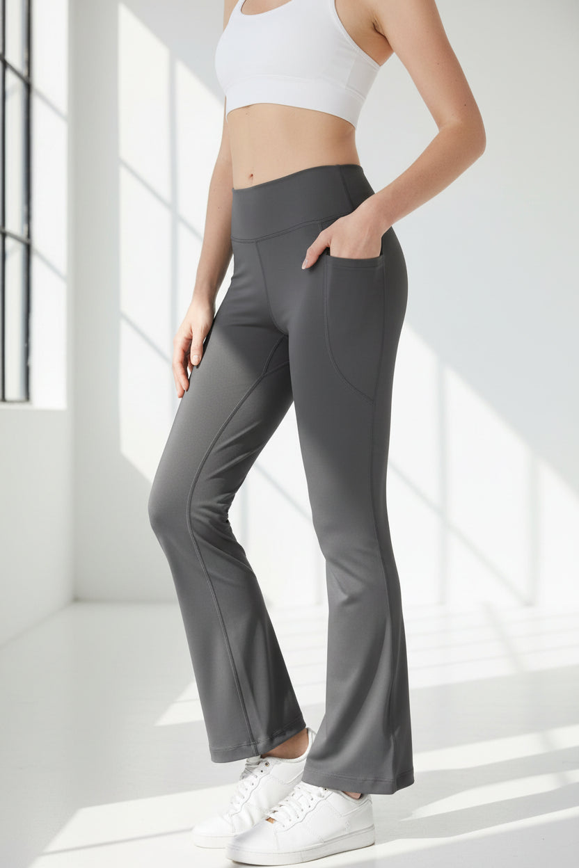 Tummy-Control Bootcut Cropped Pants — Luna Forza shaping leggings, view 3