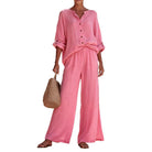 V-Neck Long-Sleeve Set — Luna Forza loungewear set, view 3
