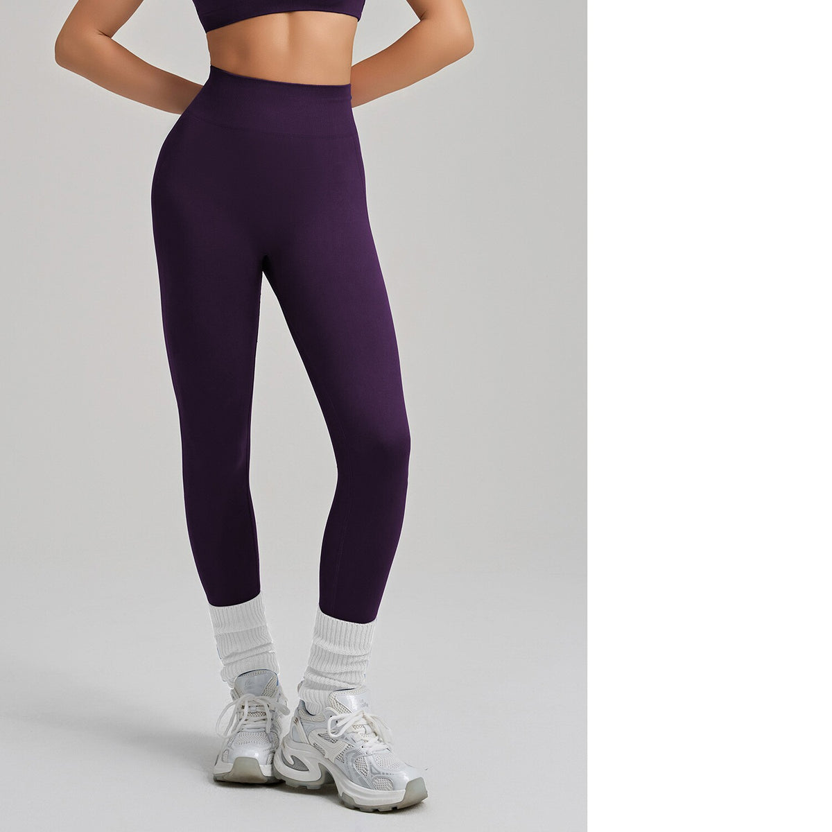 Seamless High-Waist Sculpt Leggings — Luna Forza shaping leggings, view 9