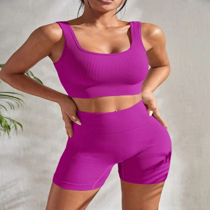 Yoga Shorts & Top Set — Luna Forza activewear set, view 16
