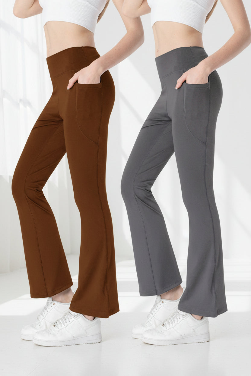 Tummy-Control Bootcut Cropped Pants — Luna Forza shaping leggings, view 12