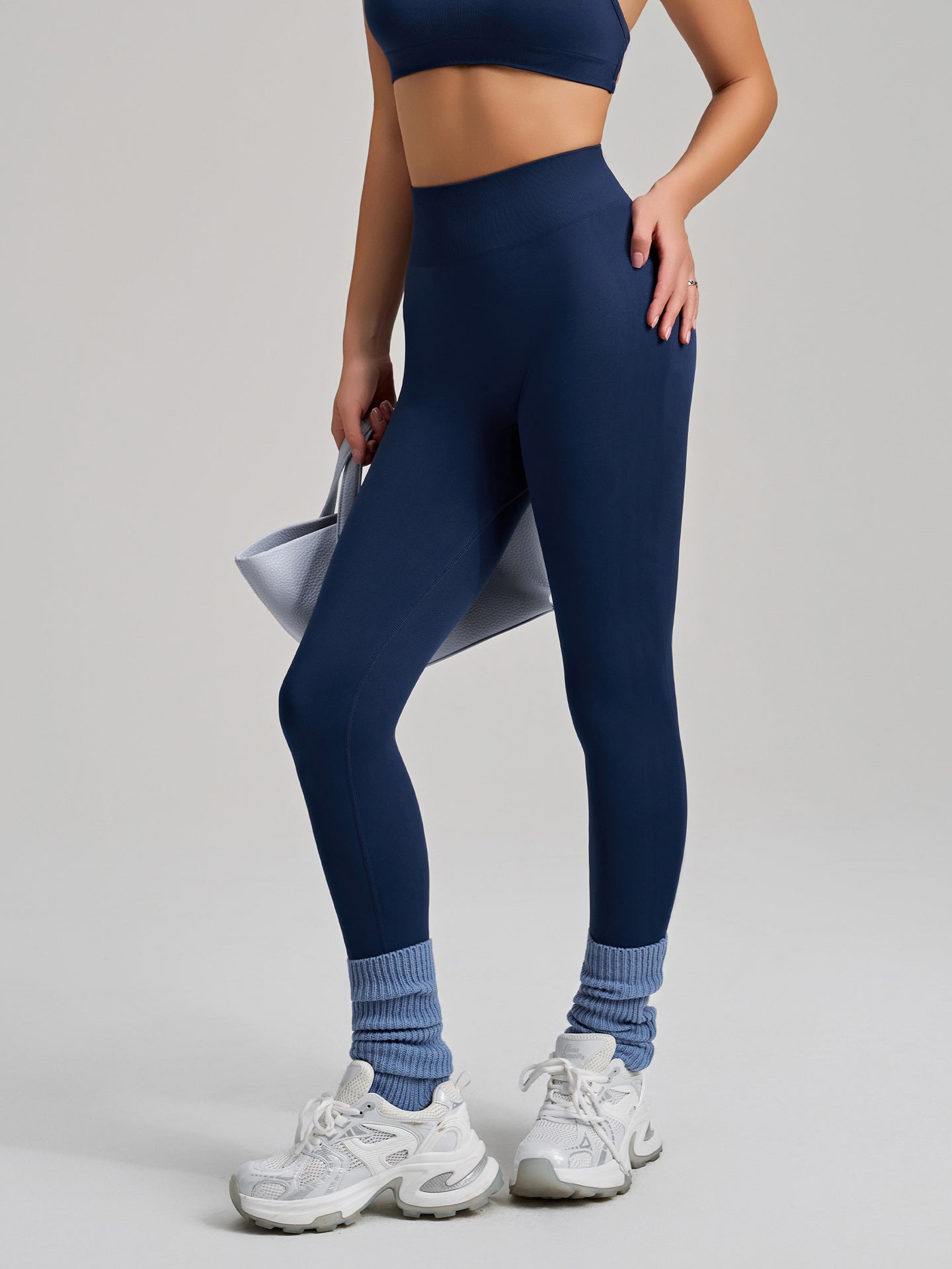 Seamless High-Waist Sculpt Leggings — Luna Forza shaping leggings, view 8